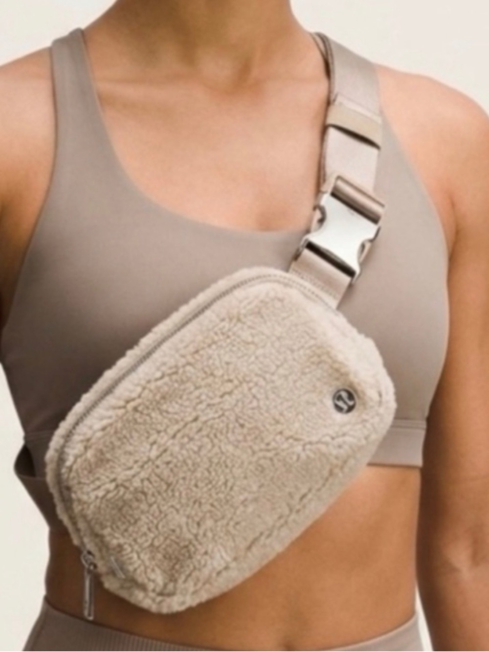 Lululemon Ivory fleece Everywhere Belt Bag Fanny pack